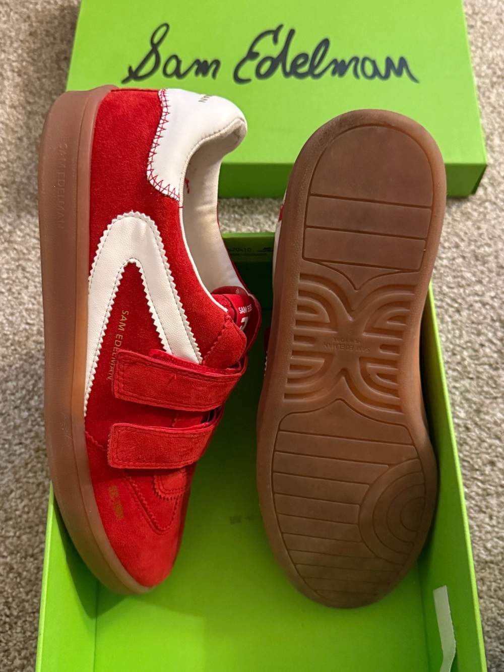 Sam Edelman Red Suede Mules